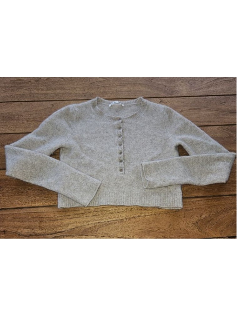 Reformation Cashmere Henley Sweater Size M